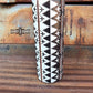WHITE 20OZ TUMBLER WITH BLACK AZTEC PATTERN