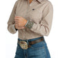 LONG SLEEVE ORANGE/BLUE STRIPED BUTTON SHIRT Cinch Womens Top