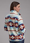 WOMENS OUTERWEAR   ROPER POLAR FLEECE JACKETS LG CREAM AZTEC PRINTED FLEECE