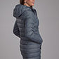 WOMENS OUTERWEAR   CRUSHABLE PARACHUTE LADIES JACKET SILVER BLUE DOWN PROOF LONG COAT