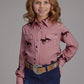 GIRLS L/S SHIRT   RELATED SEPERATE  WILD HORSES PRINTED RAYON